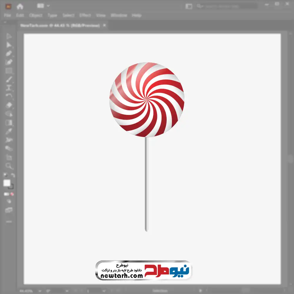 فایل وکتور آبنبات چوبی سفید و قرمز فایل وکتور آبنبات چوبی چرخان به رنگ های کریسمس با فرمت eps