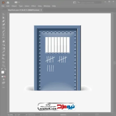 فایل eps درب آهنی زندان