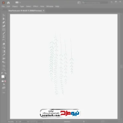 وکتور شاخه بید آویزان با فرمت eps