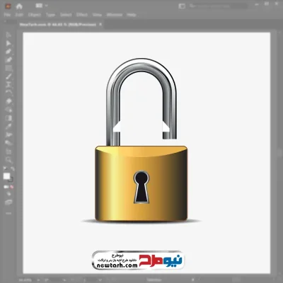 فایل وکتور قفل آویز با فرمت eps