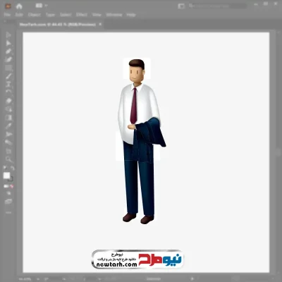 فایل وکتور مرد با کت و کراوات با فرمت eps