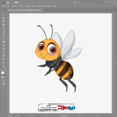 فایل وکتوری زنبور عسل با فرمت eps