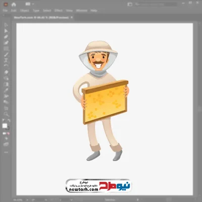 فایل وکتوری زنبوردار با فرمت eps