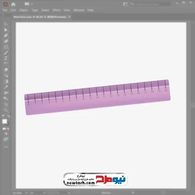 فایل وکتوری خط کش 20 سانتی با فرمت eps