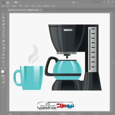 فایل وکتوری دستگاه چای ساز با فرمت eps