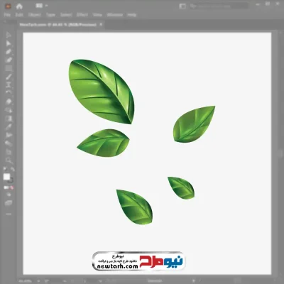 تصویر برگ سبز با فرمت eps