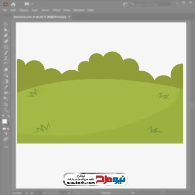 فایل eps تپه و چمن با فرمت eps