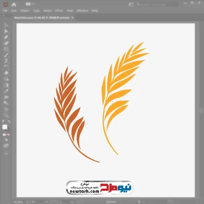 تصویر وکتور برگ گندم زار با فرمت eps