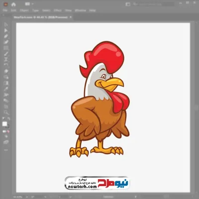 فایل وکتوری خروس با فرمت eps