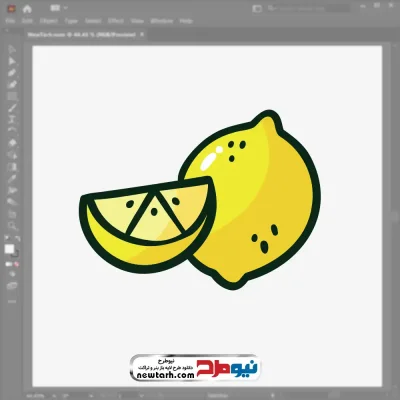 فایل وکتوری لیمو ترش زرد با فرمت eps