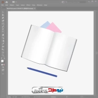فایل eps دفتر سفید و خودکار