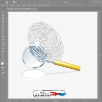 فایل eps ذره بین و اثر انگشت