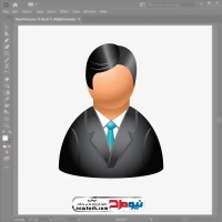 وکتور پروفایل آواتار مرد با کت و کراوات