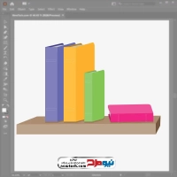 وکتور کتاب داخل قفسه