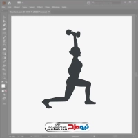فایل وکتوری خانم در حال دمبل زدن