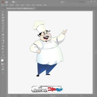 تصویر وکتوری سرآشپز چاق
