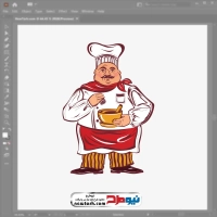 فایل وکتور سرآشپز چاق