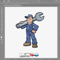 فایل وکتور تعمیرکار با آچار