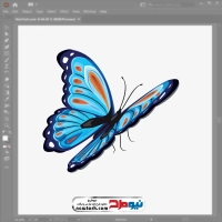 فایل وکتور پروانه آبی