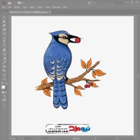 فایل وکتور پرنده جیجاق آبی