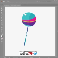 فایل وکتور آبنبات چوبی رنگی