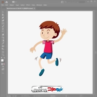 فایل وکتوری پسر بچه در حال دویدن