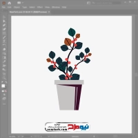 فایل وکتور گیاه گلدانی
