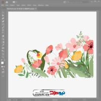 فایل وکتور گل های حاشیه