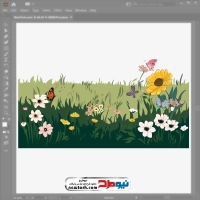 فایل وکتور علفزار بهاری