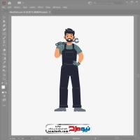 فایل eps تعمیرکار با آچار
