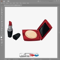 فایل eps کرم پودر و رژ لب