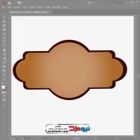 فایل وکتور کادر متن ساده قهوه ای