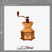 فایل وکتور دستگاه آسیاب قهوه دستی