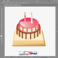 فایل وکتور کیک تولد