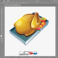 فایل eps مرغ بریان