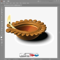 فایل eps شمع تزئینی روشن